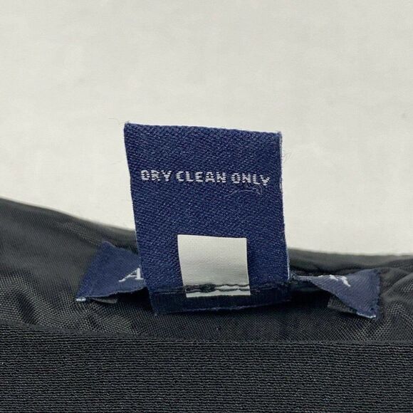 Ann Taylor Black Classic Beaded Hem Back Zipper 3/4 Sleeve Top Blouse Women’s 4 - Picture 11 of 12